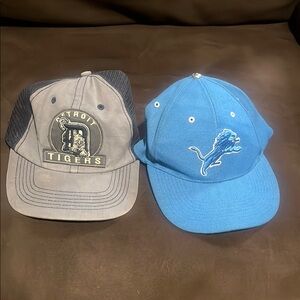 Detroit Tigers and Lions Caps